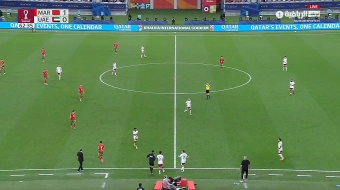 Cambio de jugador Majid Rashid Para el equipo UAE Contra Marruecos en el minuto 63