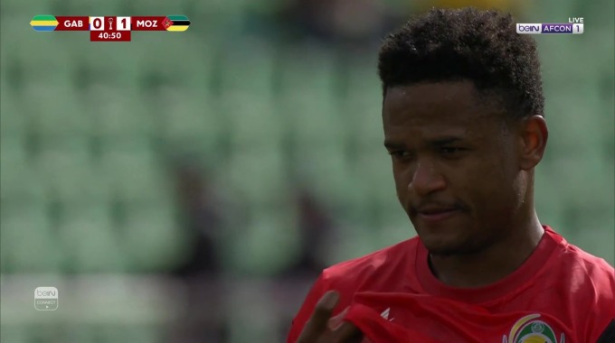 Penalty Geny Catamo For Team Mozambique Against Gabon minute 41