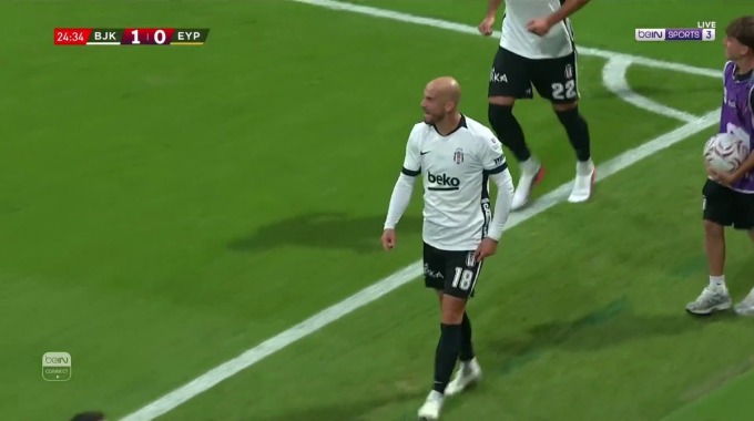 But Vaclav Cerny Pour l’équipe Beşiktaş Contre Eyüpspor à la minute 25