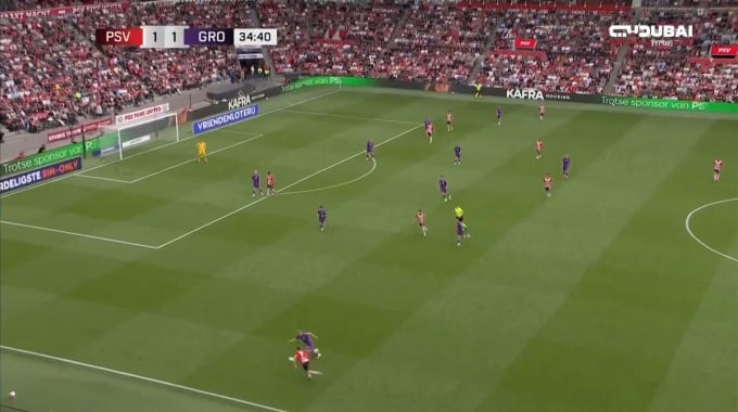 Goal Ivan Perisic For Team PSV Eindhoven Against FC Groningen minute 36