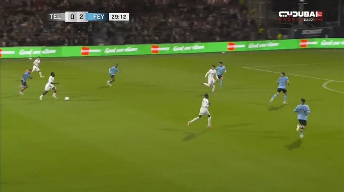 Goal Tyrone Owusu For Team SC Telstar Against Feyenoord minute 30