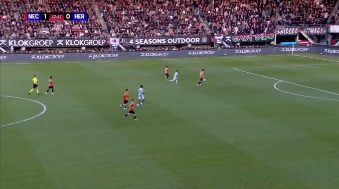 Goal Lequincio Zeefuik For Team Heracles Against NEC Nijmegen minute 23