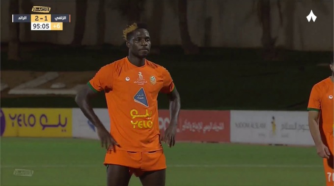 Penalty Ben Malango For Team Al-Zulfi Against Al-Raed minute 90