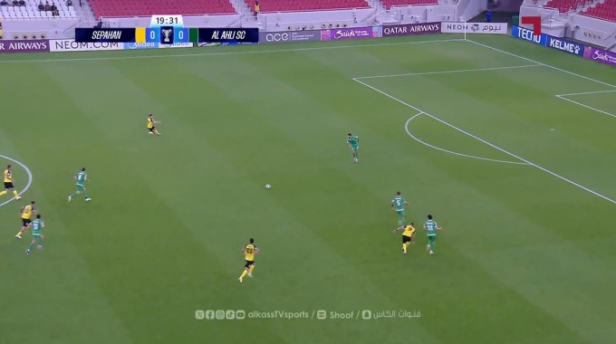 هدف ريكاردو ألفيس لفريق سباهان أصفهان بمواجهة الأهلي بالدقيقة 20