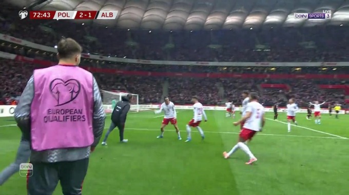 Goal Piotr Zieliński For Team Poland Against Albania minute 73