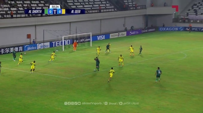 Goal Hussein Ali For Team Al Shorta Against Al-Seeb minute 51