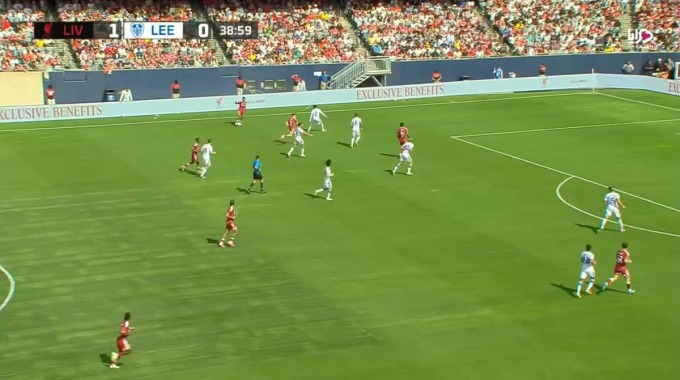 Gol Florian Wirtz Para el equipo Liverpool Contra Leeds United en el minuto 40