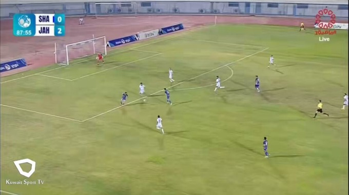 Penalty Yaqoub Al-Tararwa For Team Al-Shabab Against Al-Jahra minute 90