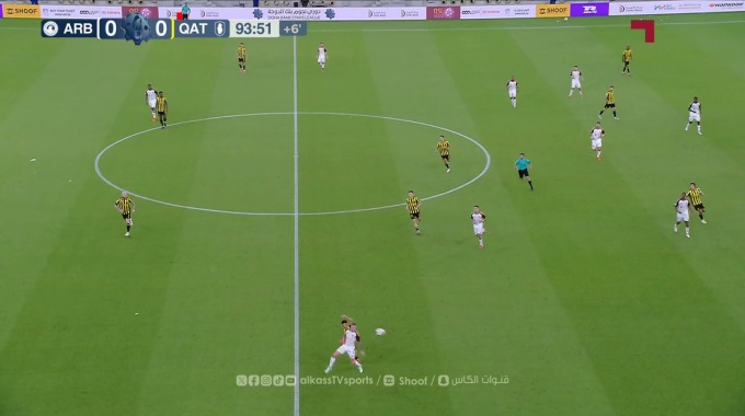 Red Card Ali Saoudi For Team Qatar SC Against Al-Arabi minute 89