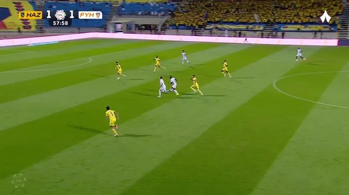 Yellow Card Sofiane Bendebka For Team Al Hazem Against Al Feiha minute 59