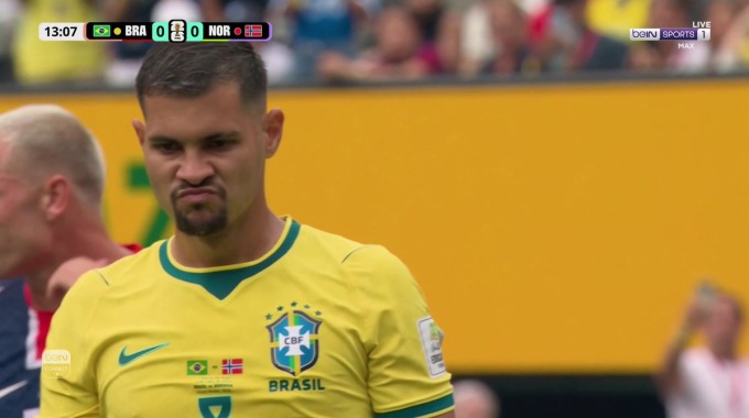 Miss Penalty Bruno Guimarães For Team Brazil Against Norway minute 14