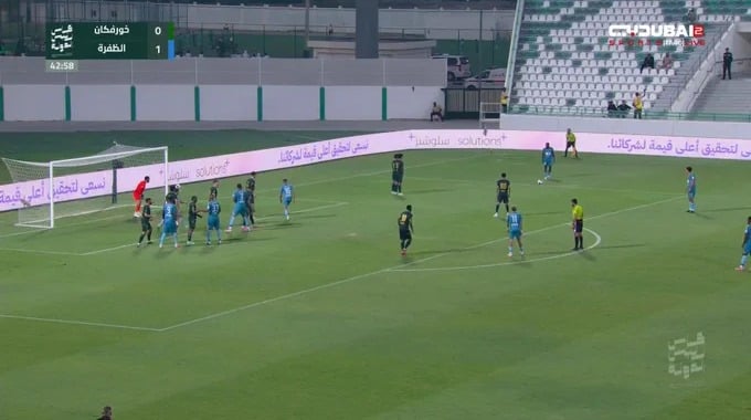 But Dominique Mendy Pour l’équipe Al-Dhafra Contre Khorfakkan à la minute 44