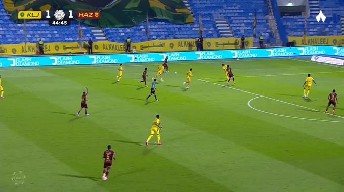 Goal Afimico Pululu For Team Al Hazem Against Al Khaleej minute 45