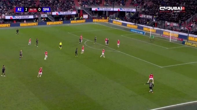 Goal Milan Zonneveld For Team Rotterdam Against AZ Alkmaar minute 87