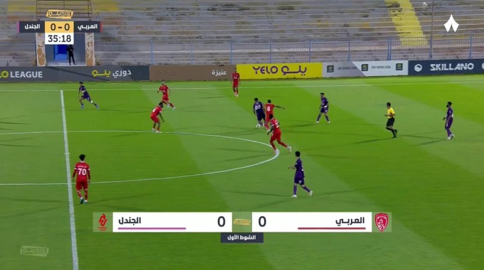 Goal Aitor López For Team Al-Jandal Against Al Arabi minute 36