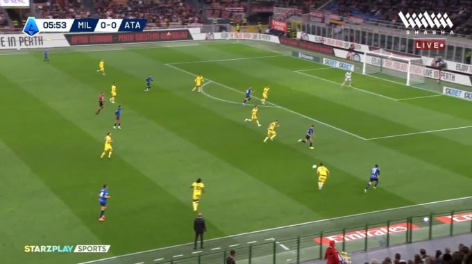 Goal Éderson For Team Atalanta Against AC Milan minute 7