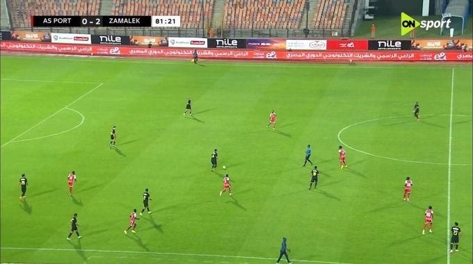 Gol Mahdi Hussein Mohibi Para el equipo Ports Contra Zamalek SC en el minuto 82