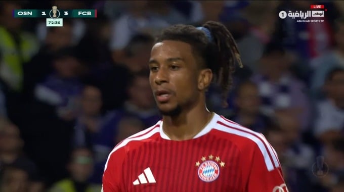 Gol Michael Olise Para el equipo Bayern Münich Contra Osnabrueck en el minuto 73