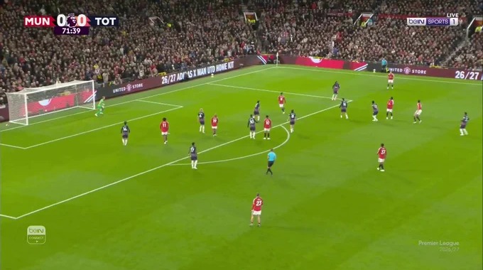 Goal Bryan Mbeumo For Team Man United Against Tottenham minute 73