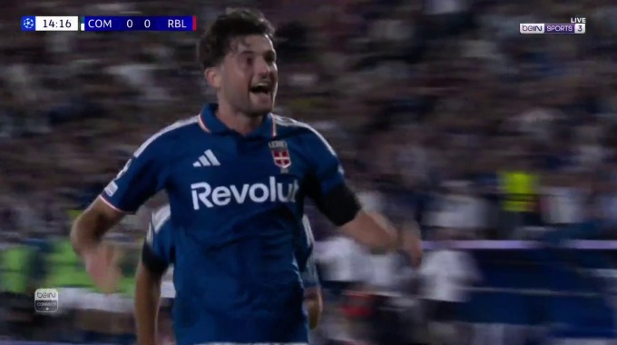 Goal Martin Baturina For Team Como Against RB Leipzig minute 15