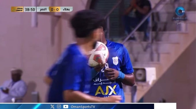 هدف إبراهيم أوجولولا لفريق النصر بمواجهة بهلاء بالدقيقة 40