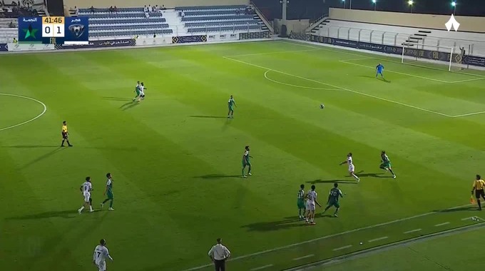 Goal Albert Amoah For Team Hajer Against Al Najma minute 42