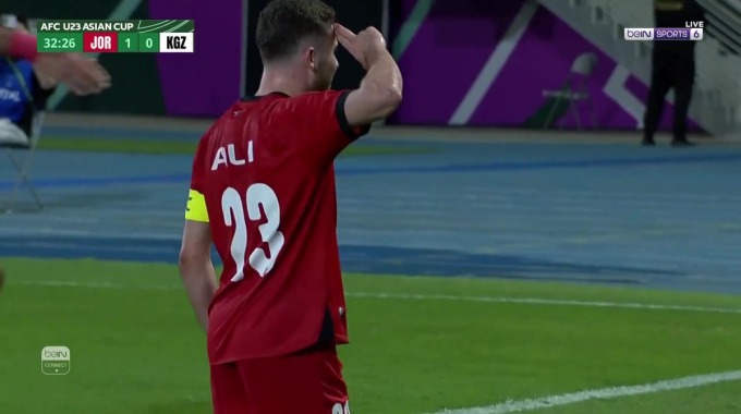 Goal Ali Al-Azaizeh For Team Jordan U23 Against Kyrgyzstan U23 minute 33