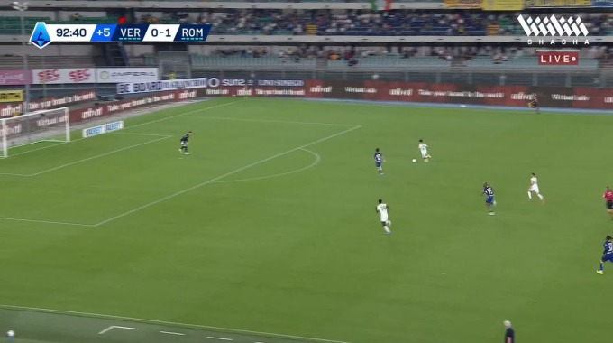 But Stephan El Shaarawy Pour l’équipe Roma Contre Hellas Verona à la minute 90