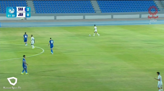 Penalty Abdulrahman Al-Dhaferi For Team Al-Jahra Against Al-Shabab minute 64