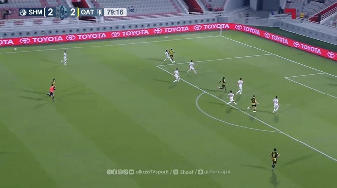 هدف يوهان بولي لفريق قطر بمواجهة الشمال بالدقيقة 80