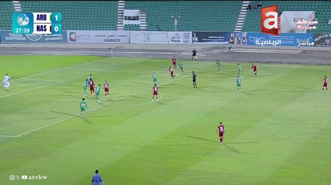 هدف كاسيمير نيانجا لفريق النصر بمواجهة العربي بالدقيقة 28