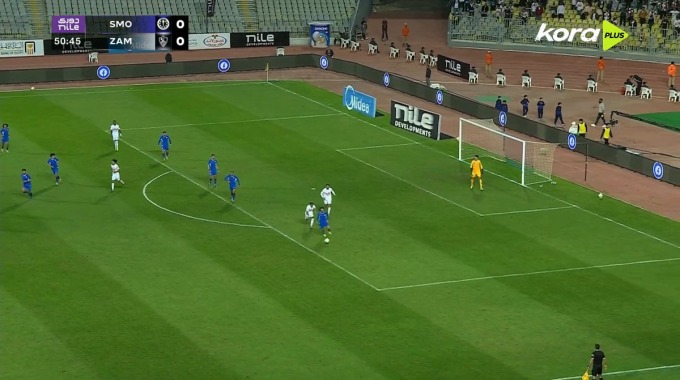 بطاقة صفراء محمد شحاته لفريق الزمالك بمواجهة سموحة بالدقيقة 51