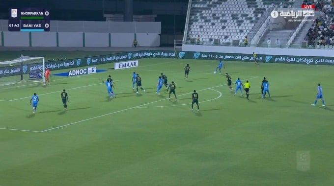 But annulé Youssoufou Niakaté Pour l’équipe Baniyas Contre Khorfakkan à la minute 62