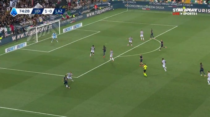 Goal Davide Frattesi For Team Lazio Against Udinese minute 75