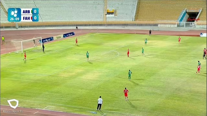But Zaid Qunbar Pour l’équipe Al-Arabi Contre Al-Fahaheel à la minute 27