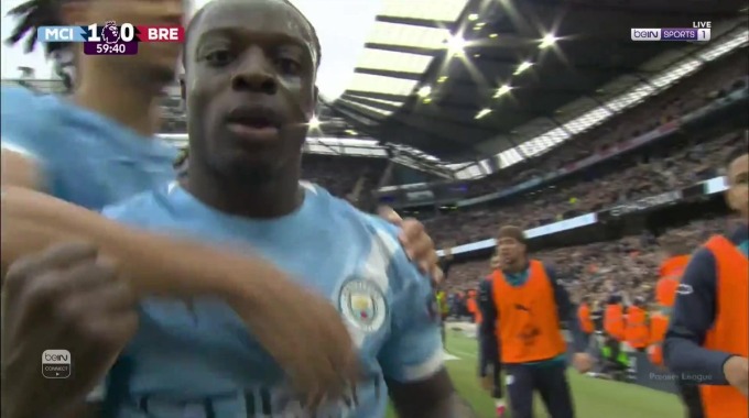 Goal Jérémy Doku For Team Man City Against Brentford minute 60