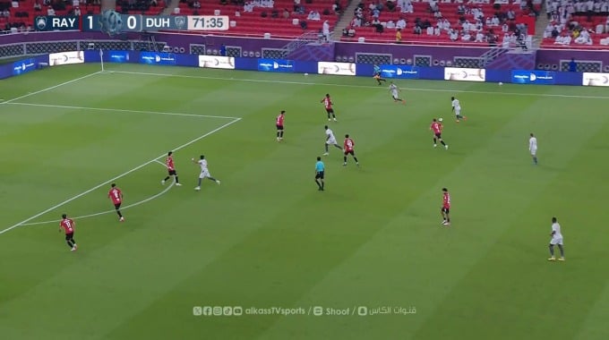 Gol Tahsin Mohammed Jamshid Para el equipo Al-Duhail SC Contra Al-Rayyan SC en el minuto 72