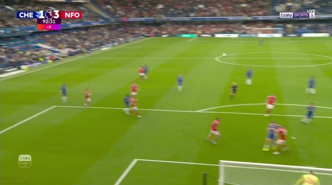 هدف جواو بيدرو لفريق تشيلسي بمواجهة نوتينغهام بالدقيقة 90