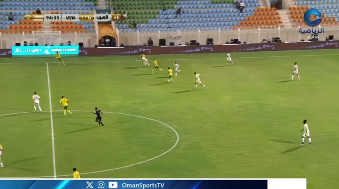 Gol Nasser Al-Rawahi Para el equipo Al-Seeb Contra Ibri en el minuto 90