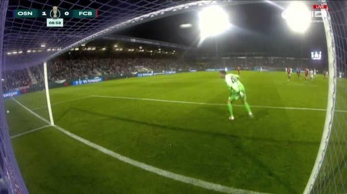 But Robin Meißner Pour l’équipe Osnabrueck Contre FC Bayern à la minute 4