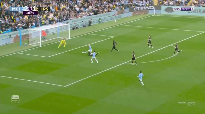 Goal Erling Haaland For Team Man City Against Ipswich minute 69
