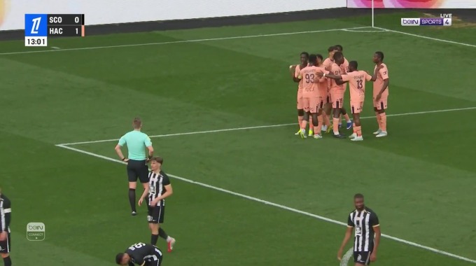 Goal Sofiane Boufal For Team Le Havre Against Angers minute 13