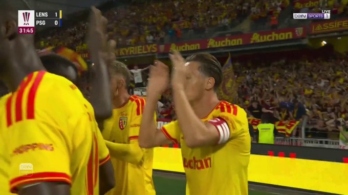 But Florian Thauvin Pour l’équipe Lens Contre Paris-SG à la minute 32