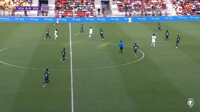Carton rouge Nicolas Jackson Pour l’équipe Sénégal Contre Arabie Saoudite à la minute 84