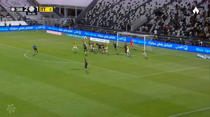 Gol Yannick Carrasco Para el equipo Al Shabab Contra Al Ittihad en el minuto 88
