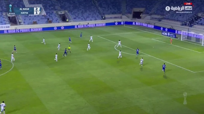 هدف في مرماه غيث الوهابي لفريق حتا بمواجهة النصر بالدقيقة 66