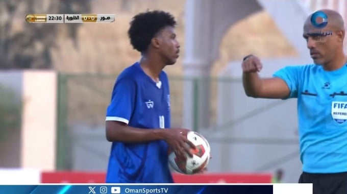 ضربة جزاء أكسيل ميي لفريق صور بمواجهة الخابورة بالدقيقة 23