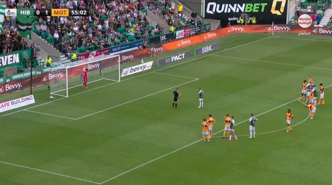 Penalty Martin Boyle Pour l’équipe Hibernian Contre Motherwell à la minute 56