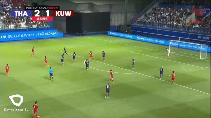 But Eid Al-Rasheedi Pour l’équipe Koweït Contre Thaïlande à la minute 69