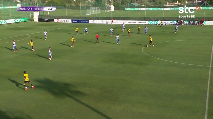 Gol George Ilenikhena Para el equipo Al Ittihad Contra Malaga en el minuto 33